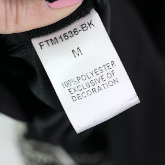 THML Embroidered High Neck Maxi Dress Black Size M - Picture 9 of 10